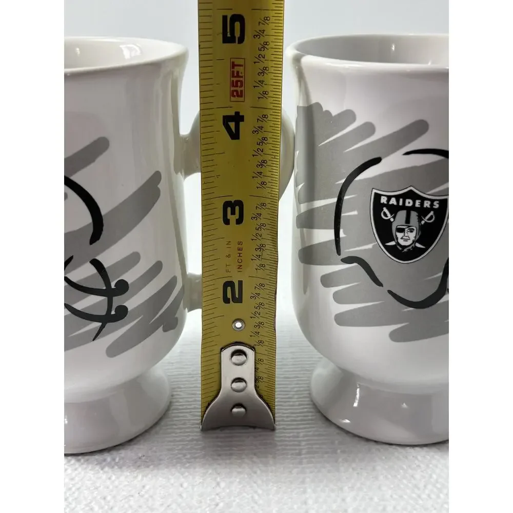 NFL Oakland Raiders‎ - 10oz Expresso Cafe - Ceramic Cup - Mug, (Set of 2)